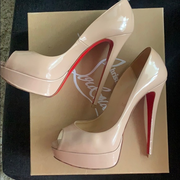 Christian Louboutin lady peep toe 9.5 size - Picture 3 of 7